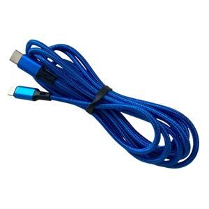 Charging Cable USB-C to iPhone Connection Nylon Braid Durable Strong Blue